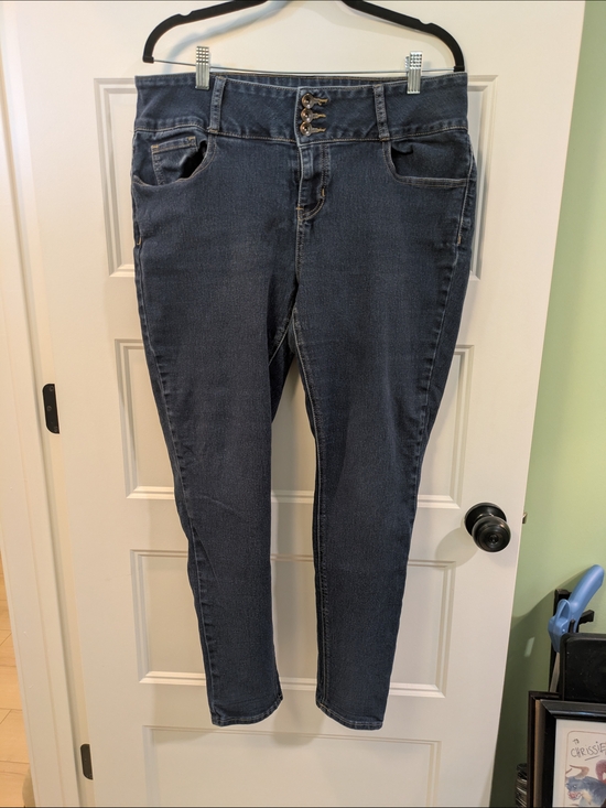 Rampage Denim - 🔴 Rampage Women’s Skinny Jeans with Triple Button Waist